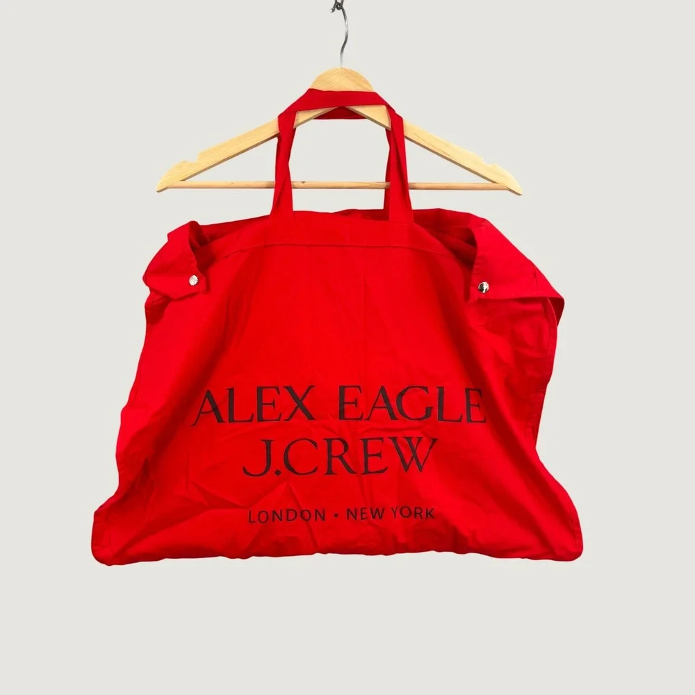 Alex Eagle x J.Crew Red Garment Bag Travel Suit Dress Cover New
